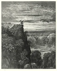 Illustration von Gustave Doré für Miltons Paradise Lost, Buch IV, Zeilen 172, 173
